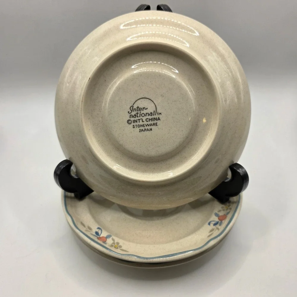 International China Marmalade Goose Set of 2 Speckled Saucers